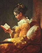 Jean-Honore Fragonard Young Girl Reading oil painting on canvas